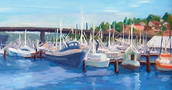 Painting of Fisherman's Terminal, Seattle